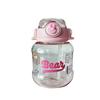 Water bottle summer cute student double drink straw plastic cup large capacity fashion big belly water cup children