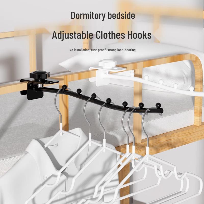 

Предметы первой необходимости для студенческого общежития: Крючок для хранения вешалок для сушки одежды Thickened Silver, 7 Beads [Clip Width 2.5cm]