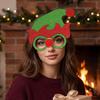 Seasonal Decorative Eyewear for Festivals Christmas Glasses, Glitter Party Glasses Frames, Novelty Elf Snowman Santa Claus Holiday Favors Children