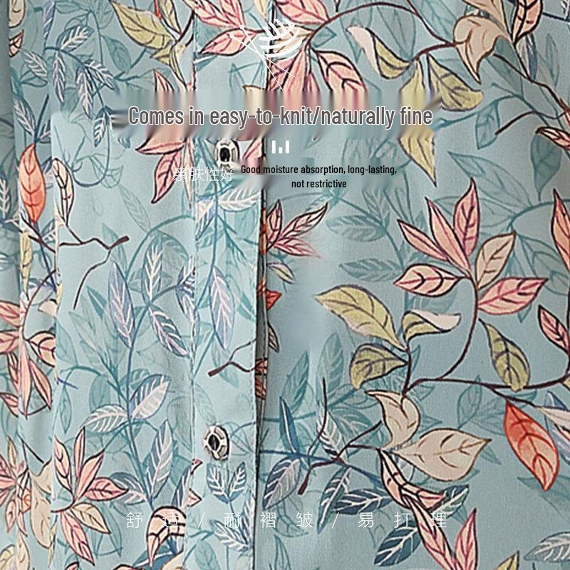 Women's Plus Size Loose Fit 3/4 Sleeve Lapel Blouse