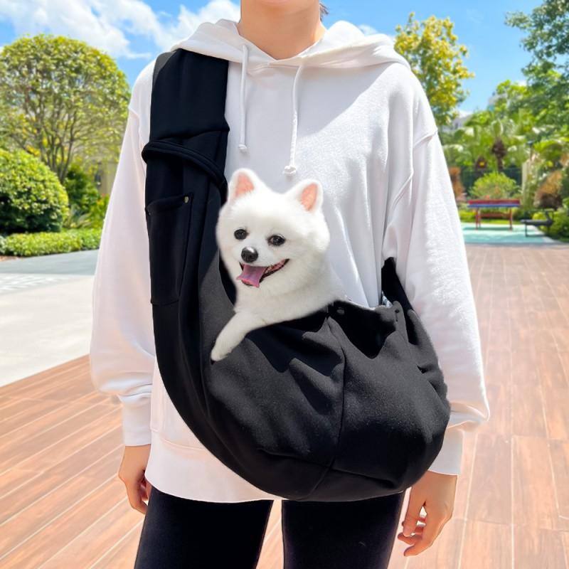 Portable Foldable Pet Carrier Bag Small To Medium Dogs Cats - Adjustable Shoulder Strap Soft Fabric Multiple Colors
