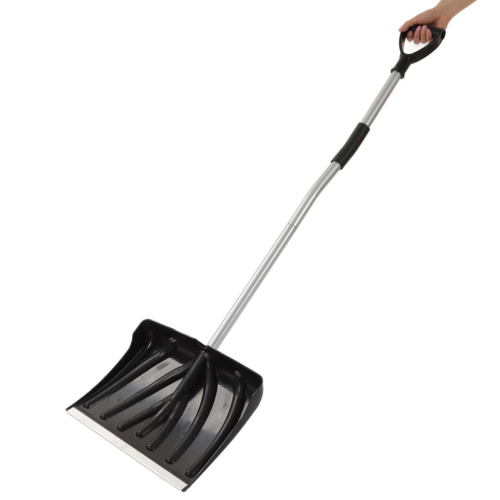 Breite Schneeschaufel 17,7 Zoll Breite Großes Fassungsvermögen D-förmiger Griff Abnehmbare Notfall-Schneeschaufel für Auto Garage Lager