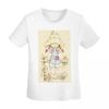 Camiseta Kawaii Sarah Kay Feminina Manga Curta Gola Redonda Roupas Algodão Verão Camisetas Streetwear