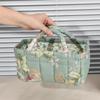 Floral Quilted Baskets with Handles Collapsible Floral Laundry Hamper Portable Folding Storage Basket for Household Kitchen