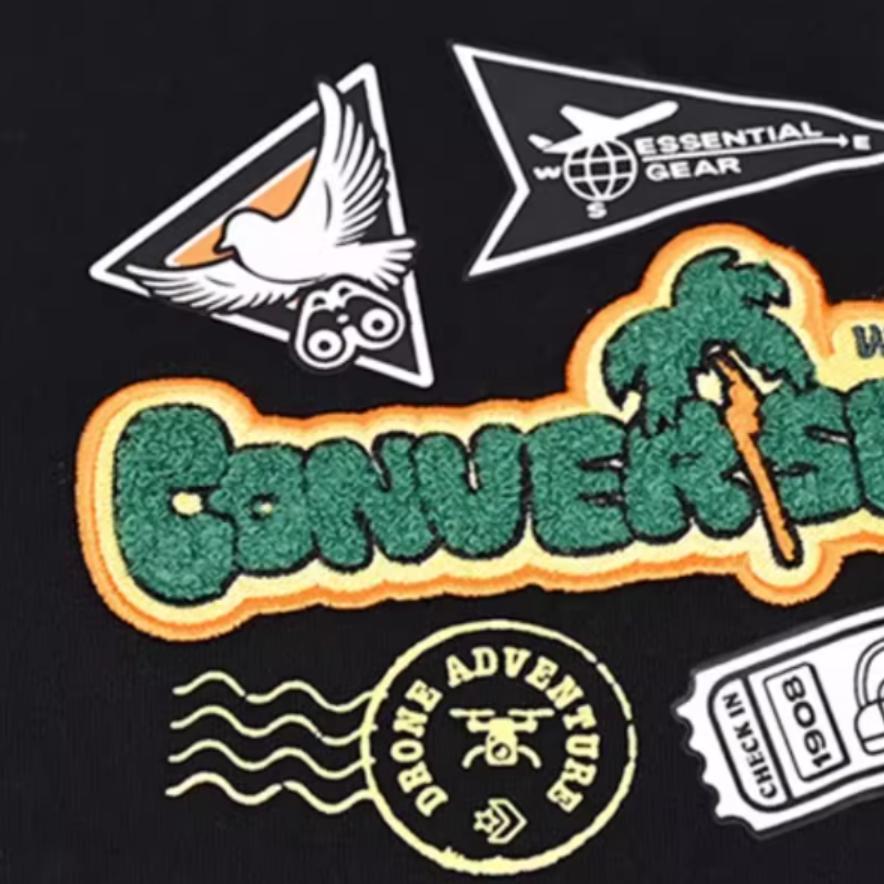 New Converse City Escape T Shirts Unisex Black 10026169-A03