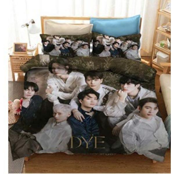 Bedding Kit, Male Star Series Size Three-Piece Quilt Cover