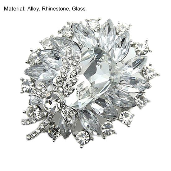 סיכת חתונה צורת פרח יוקרתית משטח חלק לטווח ארוך נשים מתנת סיכה