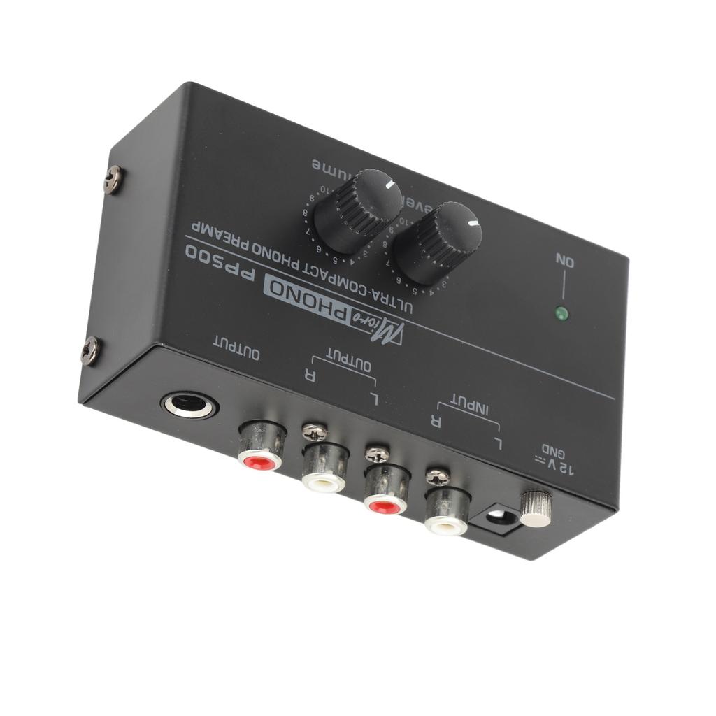 Phono Turntable Preamp Ultra Low Noise Independent Volume Control Phonograph Preamplifier for Record Player 100‑240V