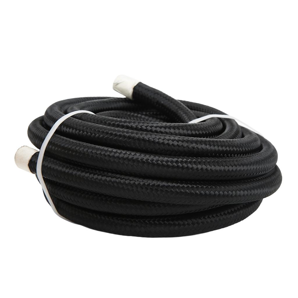 Nylon Stainless Steel Fuel Line Kit Universal Black Complete with 10 Connectors Fit for Car