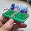Acrylic Badminton Tennis Keychain Double Sided Mini 3D Sports Keyring Bag Pendant Table Tennis Car Key Chains Souvenir Gift 4