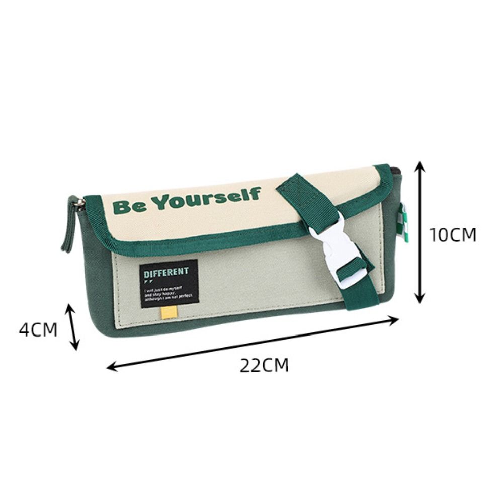 Canvas Double-Layer Pencil Case Splicing Cartoon Pencil Cases Storage Pencil Bag Boy Girl Kid