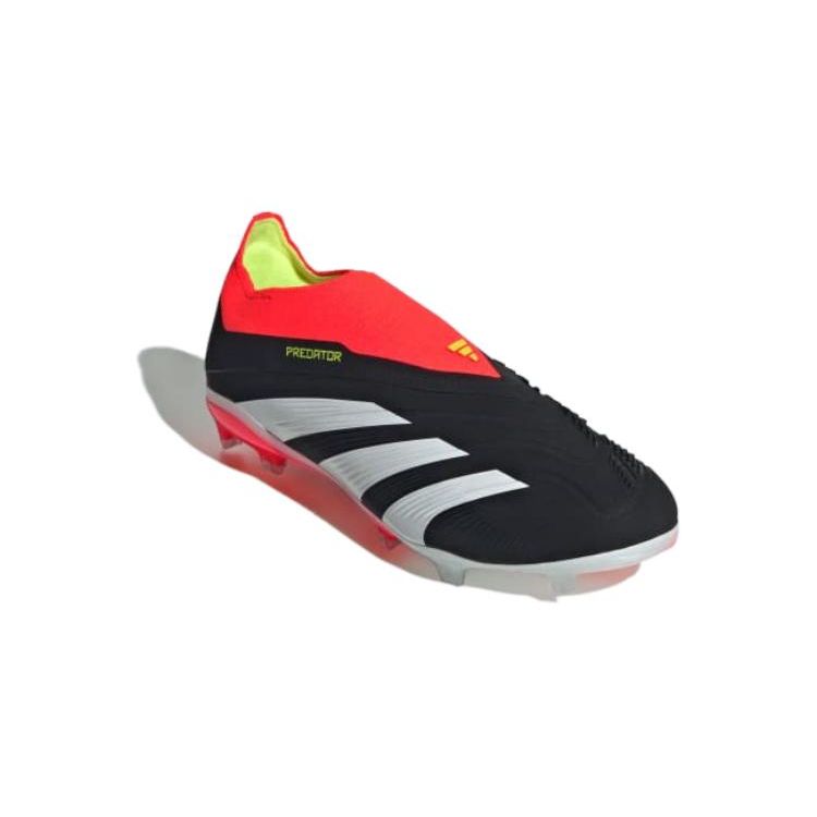 Adidas Predator 24 Elite Bezsznurowane FG J Pakiet Energii Słonecznej Dziecięce Buty Sportowe Czarne Rdzeń-Czarne Chmura-Białe IG7753