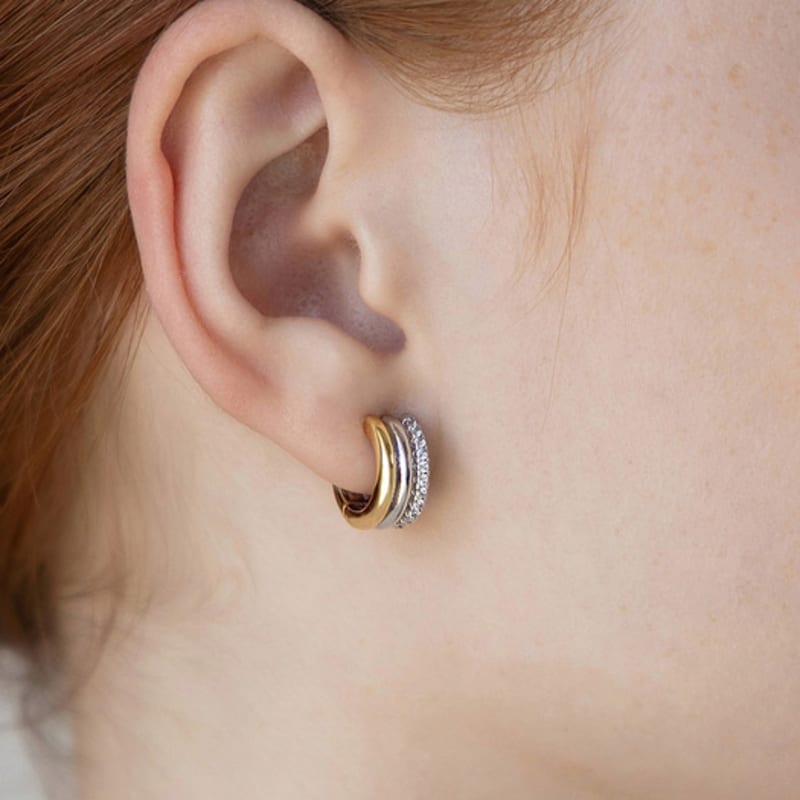 TATIANA Divers Linear Hoop Earrings EC3229