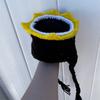 Draußen Die Neue Handgestrickte Schwarze Ameisenmütze Schwarze Spinne Lustige Erwachsenenhut