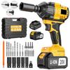 3 1/2 20V Industrial-Grade Cordless Impact Wrench 800nm Max Torque DIY Electric Wrench Drop Shipping Supported EU Local