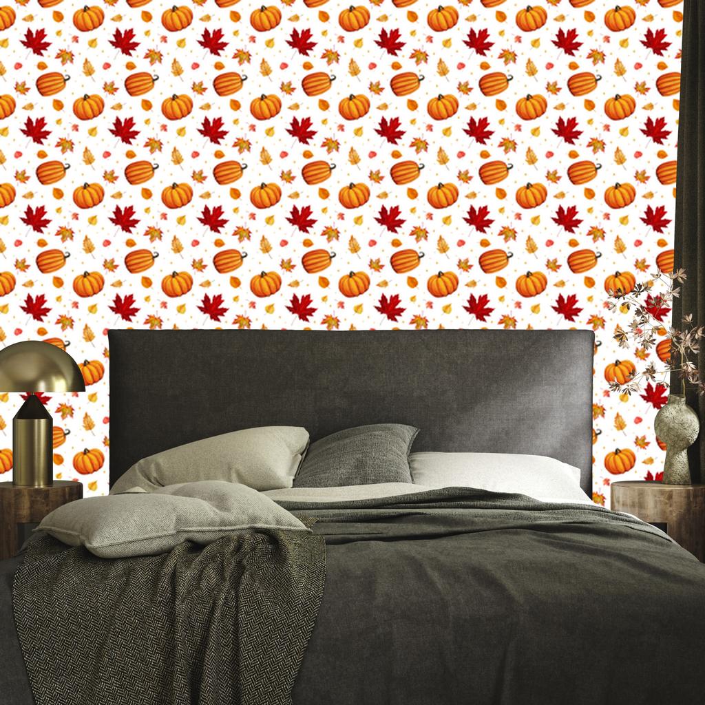 Autumn White and Peach Wallpaper for Living Room and Bedroom 50x1000