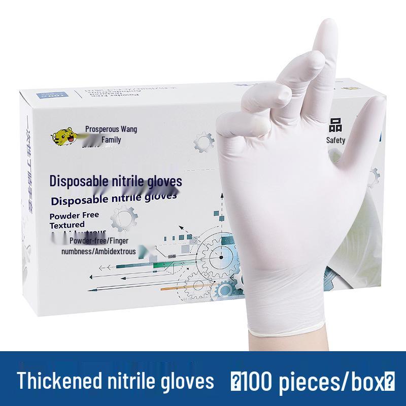 Food Grade Waterproof Nitrile Gloves: Oil Resistant, High Elasticity, Durable, Powder-Free for Kitchen Cleaning and Dishwashing