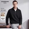 SHANSHAN Fleece-Lined Mock Neck Long Sleeve Pullover