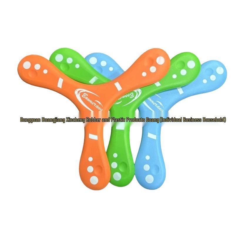 

Детский мягкий трехлопастной бумеранг фрисби - игрушка для улицы для мальчиков и девочек Three-Leaf Boomerang [29CM] флуоресцентный зеленый