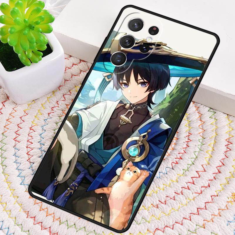 Genshin Impact Scaramouche soft Silicone Phone Case For Samsung Galaxy note 10 pro S26 S24 S23 S22 S21 Plus S25Ultra Capa Cover