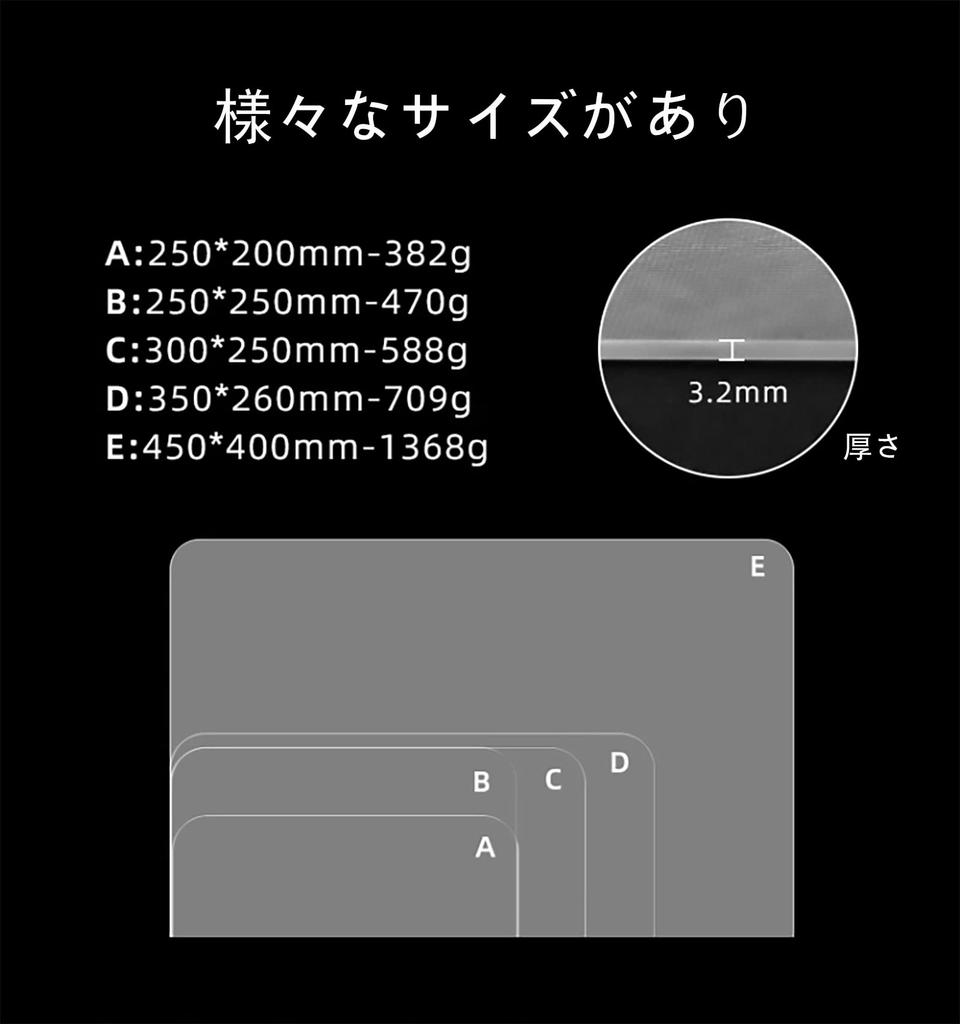 SIKAI CASE Glass Mouse Pad Hard for Office and Gaming Glass Fast and Precise Control Ultra Thin Thick Gaming Mouse Pad High Speed Surface Waterproof