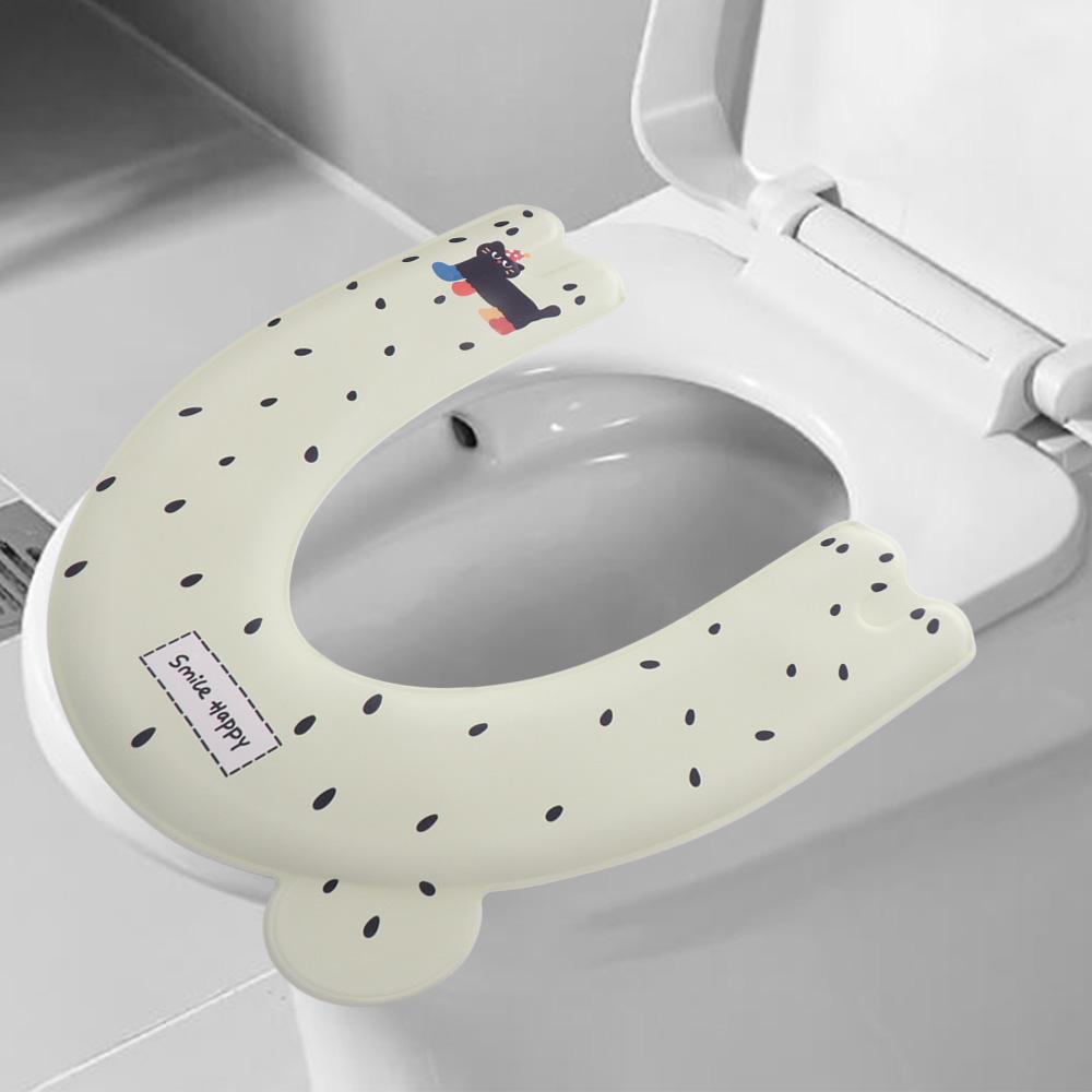 3PCS Handheld Toilet Seat Cover Comfortable Toilet Pad Paste Type Toilet Cushion  Home Use
