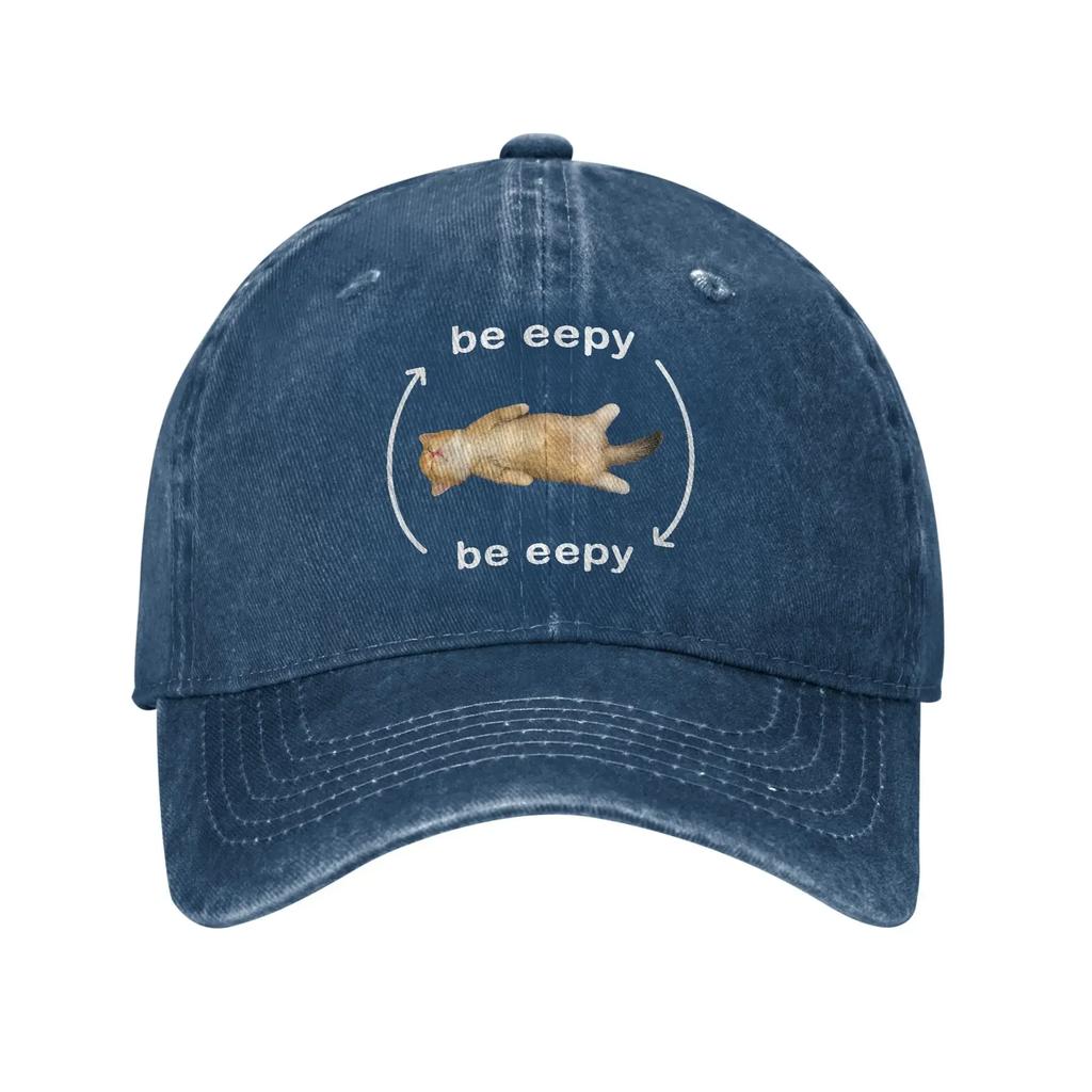 Be Eepy Silly Sleepy Cat Meme Casual Baseball Cap Summer  Trucker Hat High Quality Kpop Rock Snapback Cap Men Baseball Caps