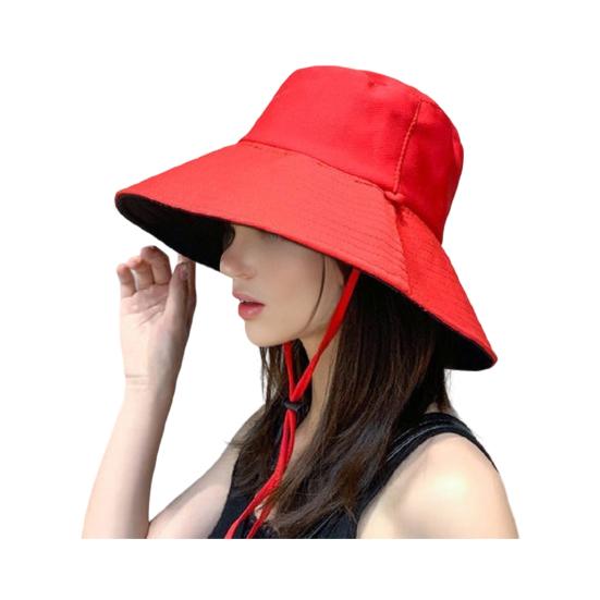 Bucket Hat 360 Degree UV Protection Adjustable Drawstring Fisherman Hat with Wide Brim Summer Travel Hat