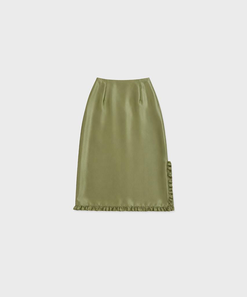 Ini Summer Frill Skirt - Olive, Cream, White, Navy