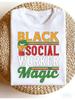 Social Worker Magic Graphic TShirt Bold Raised Fist Design Loose Fit Casual Tee 865 American Juneth Africa US Machine Wa