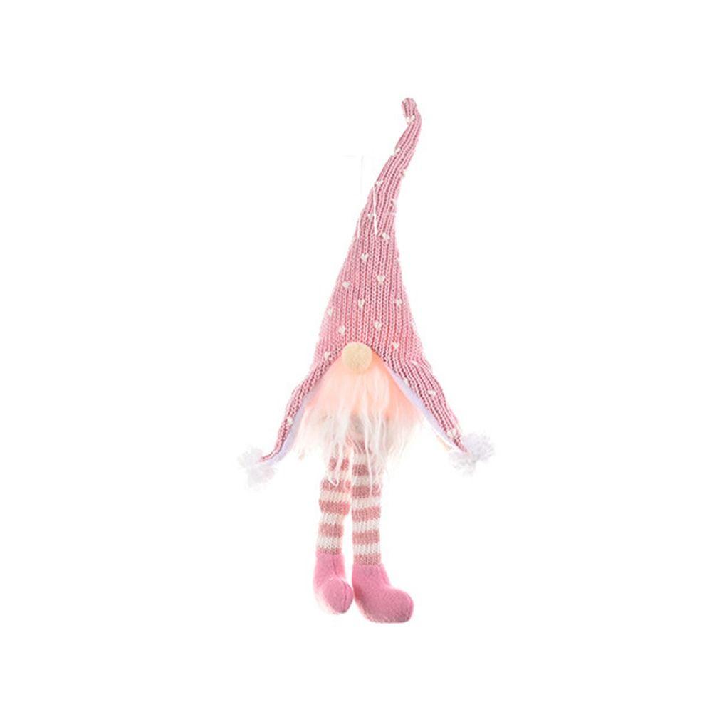 

Мультяшные Светящиеся Рождественские Гномы Кукла Декор Изысканное Подвесное Длинноногое Безликое Украшение Гнома Праздничное Милое розовый