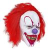 Scary Halloween Clown Masque with Red Hair Full Head Adult Evil Joker Latex Masque for Halloween Party Cosplay Masquerade Costume