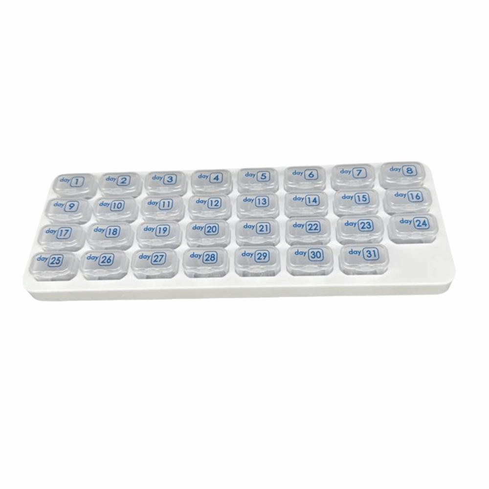 

21/28/31 Grids Medicine Box Portable Large Capacity Medicine Storage Box Dust-proof Transparent Pill Organizer Daily Medicine