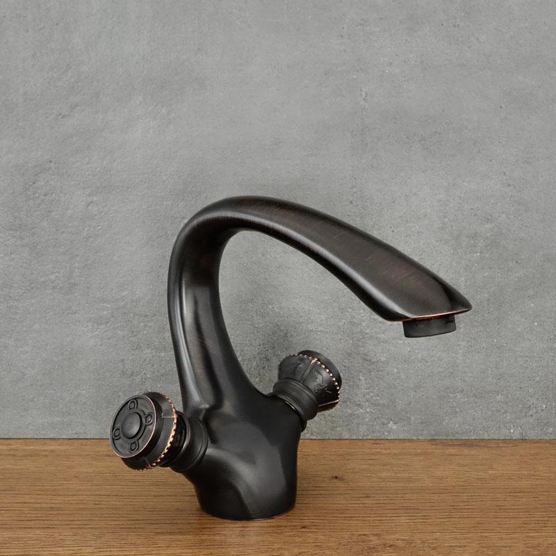 Black free-standing washbasin tap LEXIE FUMAR 1