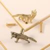 Retro Cabinet Door Knobs Vintage Wardrobe Drawer Pulls Animal Craft Vixen Brass Handle Cupboard
