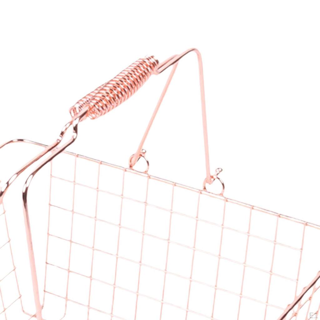 Shopping Basket Storage Ergonomic Multipurpose with Handle Supermarket Organizer for Fruits