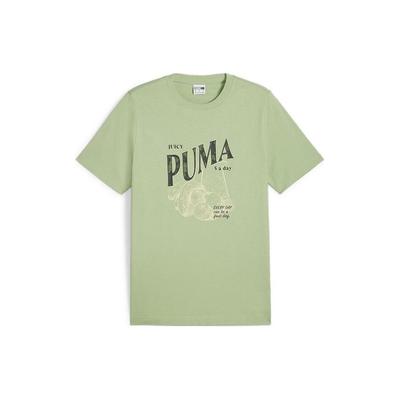 Letter Print Round Neck Casual Sport Fit Short Sleeve T-Shirt SS24 Men Tops Light-Green 629404-89