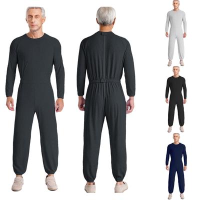 Pánský Dámský Adaptivní Kombinéza Dlouhý Rukáv Elastické Manžety Anti Strip Zadní Design Speciální Potřeby Senioři Pohodlné Oblečení