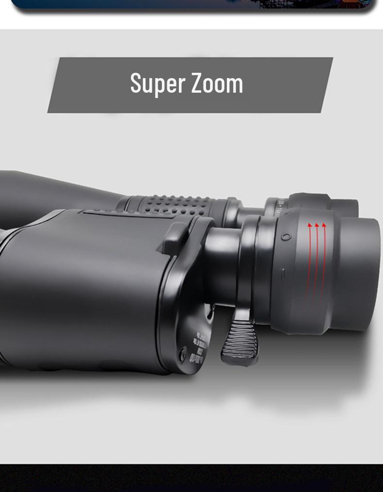 HD 10-30x60 Zoom Binoculars with Large Objective Lens for High Magnification Outdoor Viewing