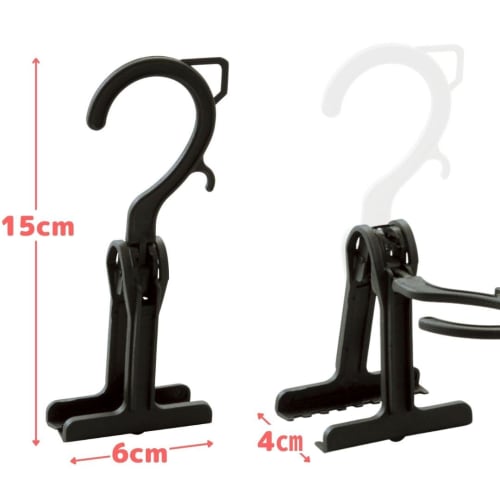 Oritani Professional Skirt Hanger with Plastic Skirt Clips, NEO Clips, Black, 10 Pieces, Made in Japan, Clamps, Storage, Space-Saving