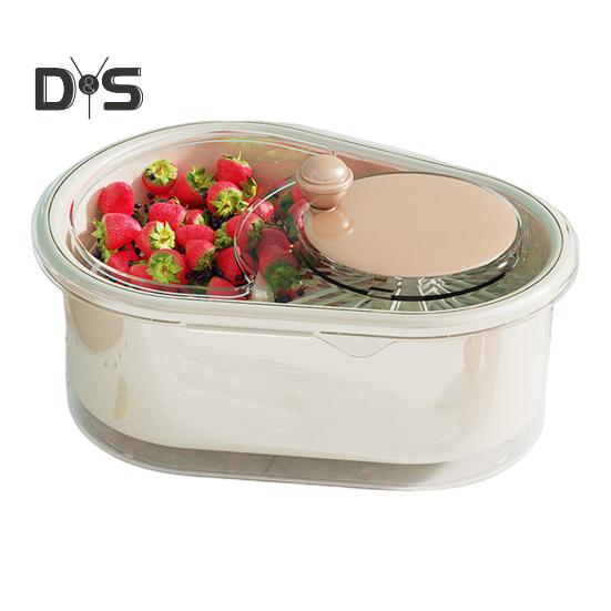 

Большая емкость для мойки фруктов, вращающаяся чаша со съемной щеткой, простая в использовании ручная мойка фруктов и овощей, сливная корзина