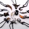Turtle Necklace Yak Bone Carved Pendant - European & American Style Faux Bone Sea Turtle Pendants, Multiple Styles