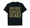 Classic Vintage Born in 1974 Retro 70s Style Birthday Year Tshirt Men Women Unisex T Shirt Streetwear Comfort Summer Cotton Tee
