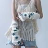 Casual Warm Gloves Stretchy Gloves Adult Knitted Arm Warmer Half Finger Gloves Knits Gloves for Cold Weather Cycling