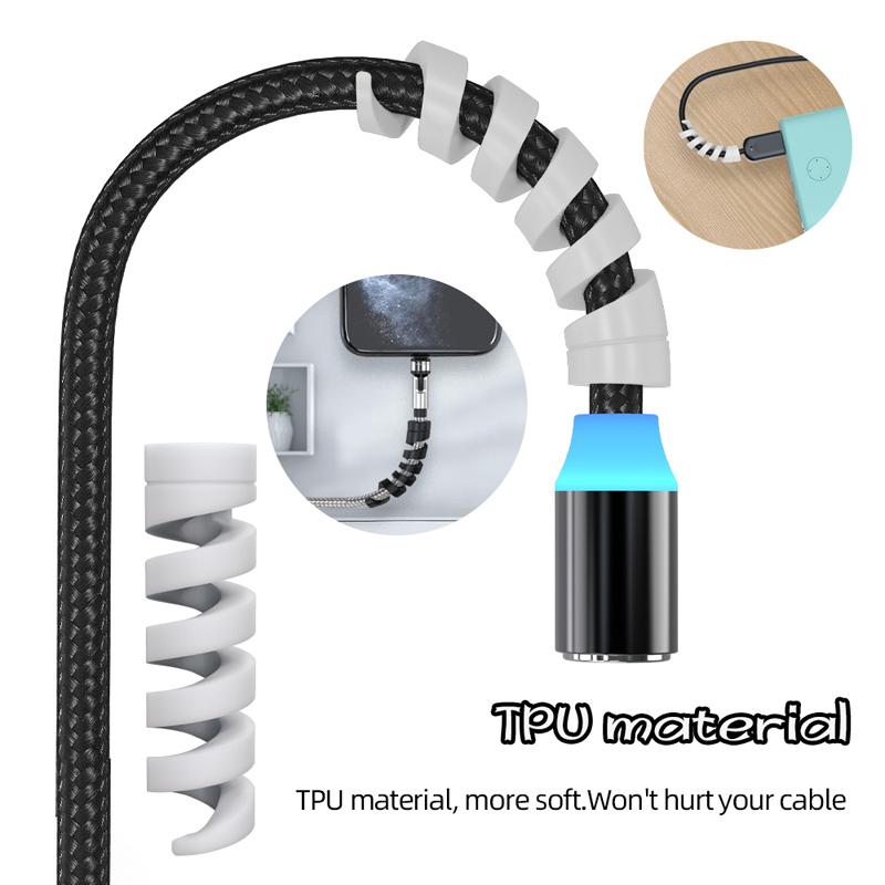 5/10PCS Spiral Cable Organizer USB Charging Data Line Bobbin Winder Protector Wire Cord Saver Protective Sleeve For Phone Cable