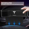 2Pcs Multifunctional Car Seat Crevice Storage Box Seat Gap Slit Pocket Manager For Tesla Model 3 Model S Model X Y Roadster Performance