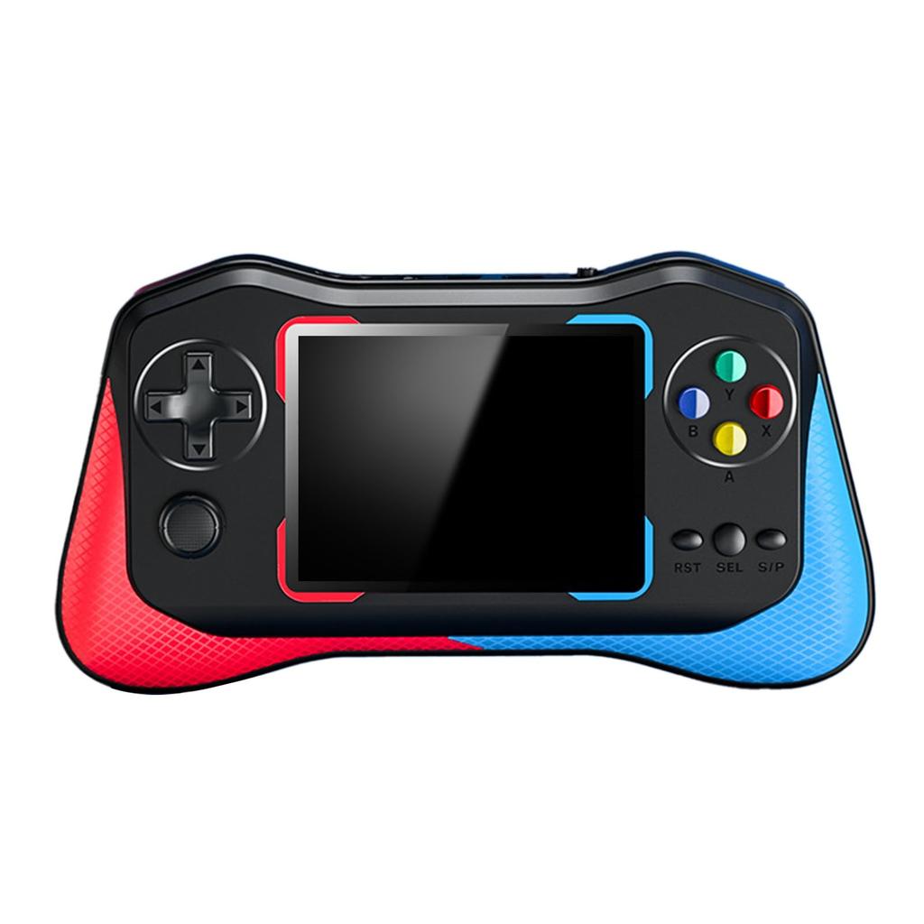 Ongwan Retro Handheld Game Console, Clear Mini Handheld Game Console, Fun and Durable for Electronic Play (Red and Blue)