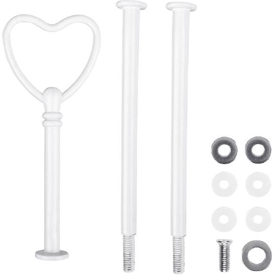 3 Tier 14  Heavy Metal Cake Stand Holder Fruit Plate Stand Fitting Hardware Rod Gold_Heart Heart