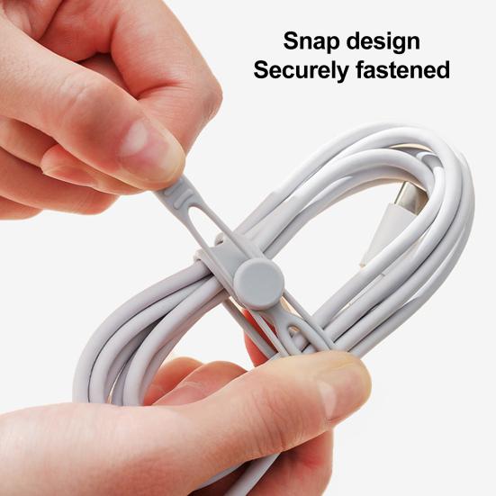 Silicone Cable Ties Elastic Reusable Multifunctional Cable Organizer Lightweight Reusable