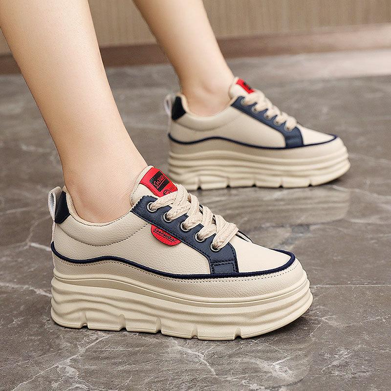 Fashion New Women's Shoes Color Block Style With Increased Insole EVA Material Summer Wear Resistant Breathable Rubber Upper